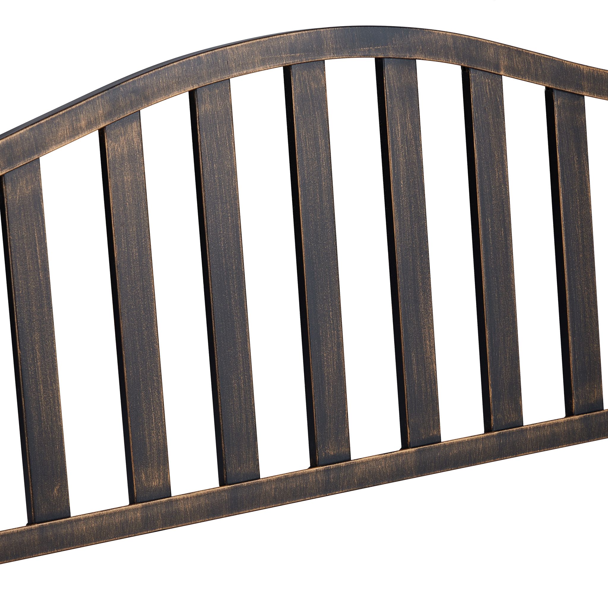 Gartenbank mit Klapptisch Gold-Schwarz von Relaxdays