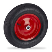 Luftbereiftes Schubkarrenrad 4.80 4.00-8 Rot-Schwarz von Relaxdays