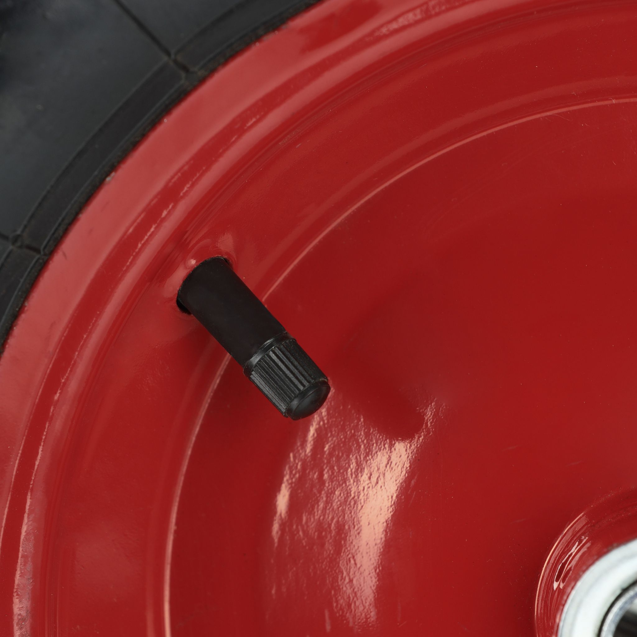 Luftbereiftes Schubkarrenrad 4.80 4.00-8 Rot-Schwarz von Relaxdays