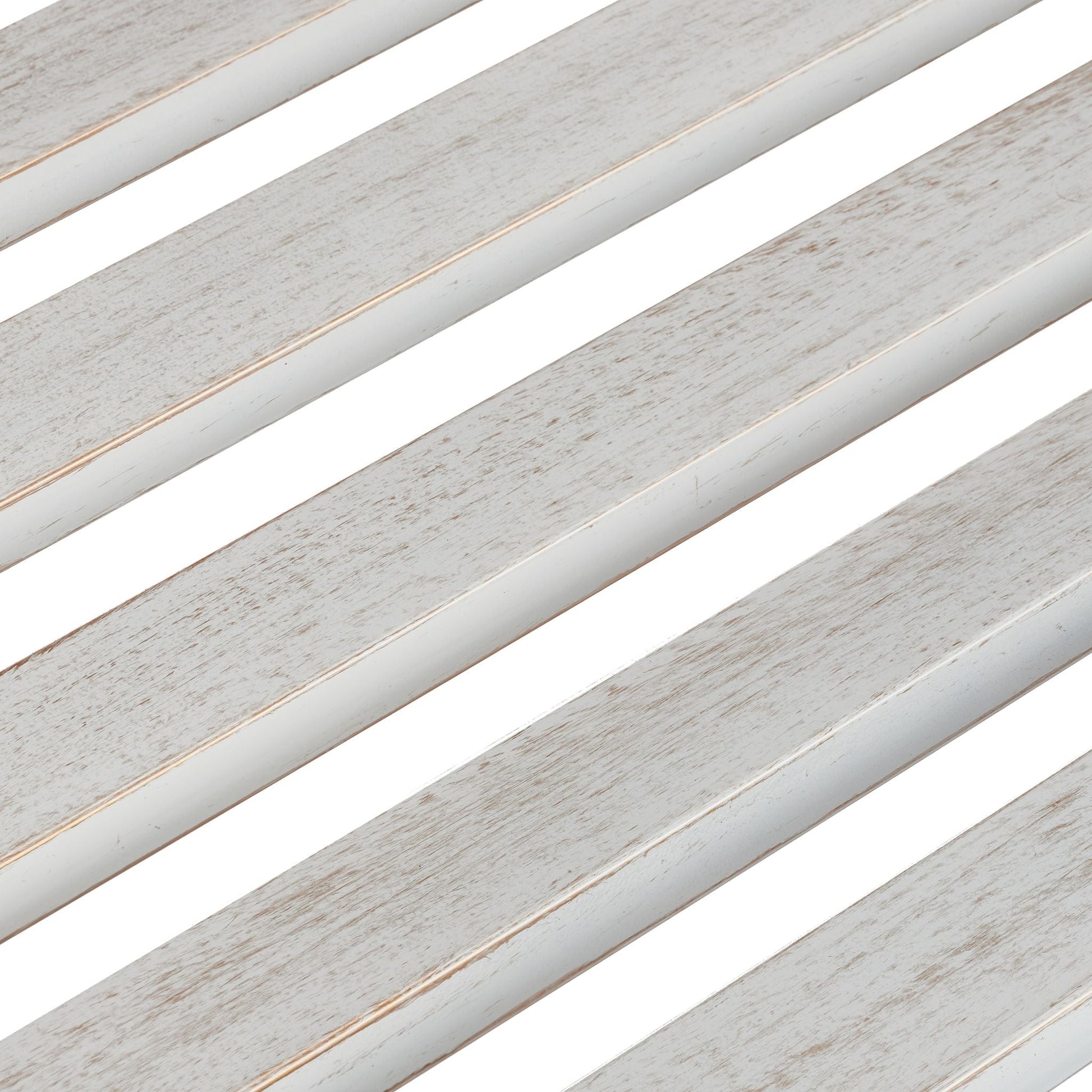 Gartenbank Metall Weiss-Braun von Relaxdays