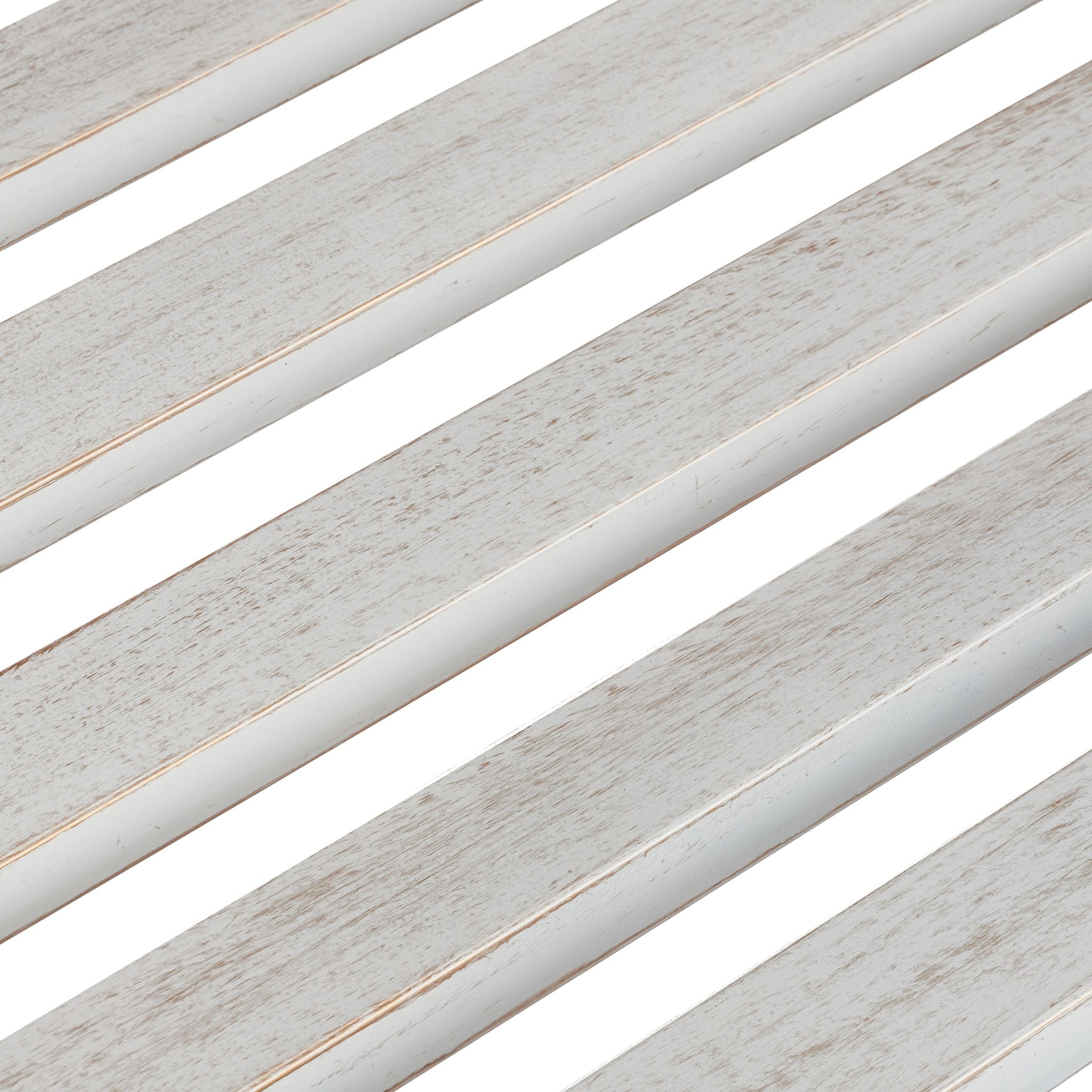 Gartenbank Metall Weiss-Braun von Relaxdays