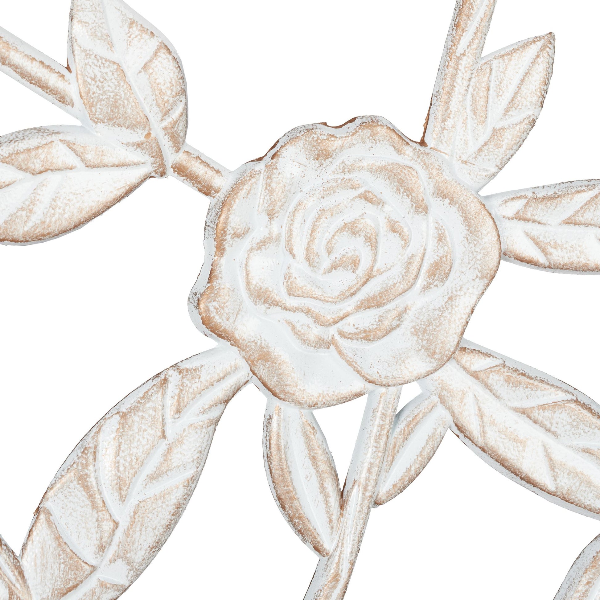 Rosen Gartenbank weiss-bronze Weiss-Kupfer-Schwarz von Relaxdays