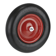 Schubkarrenrad mit Achse 4.80 4.00-8 Rot-Schwarz von Relaxdays