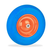 Schubkarrenrad PU 4.80 4.00-8 Blau-Orange von Relaxdays