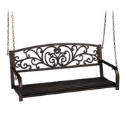 Outdoor Hängebank Metall Gold-Schwarz von Relaxdays