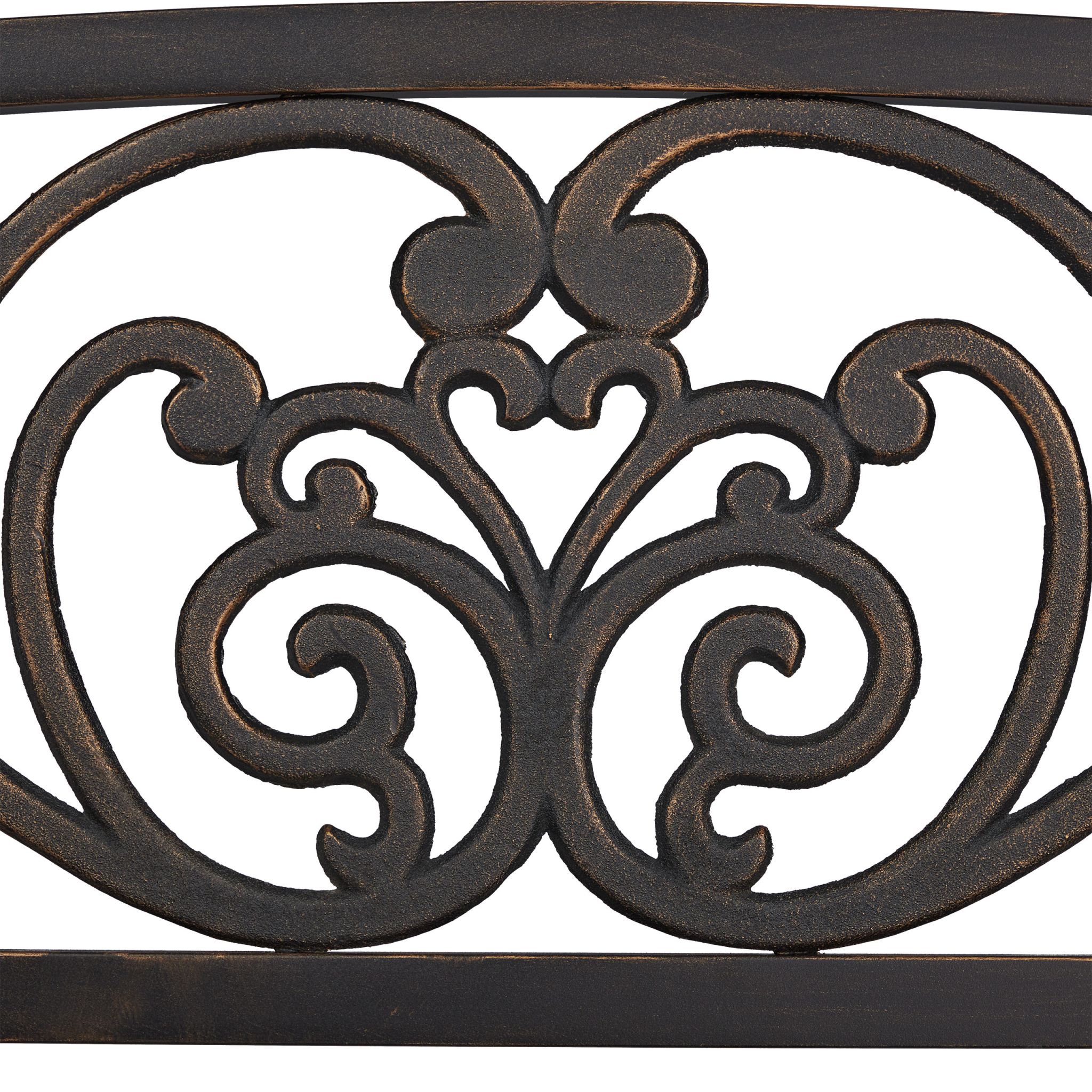 Outdoor Hängebank Metall Gold-Schwarz von Relaxdays