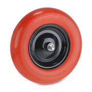 Schubkarrenrad 4.80 4.00-8 + Achse Rot-Schwarz von Relaxdays