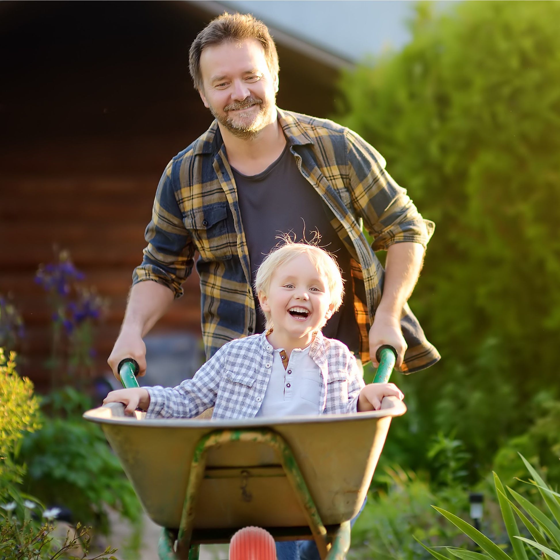 Schubkarrenrad 4.80 4.00-8 + Achse Rot-Schwarz von Relaxdays