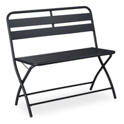 Gartenbank klappbar 2-Sitzer Anthrazit von Relaxdays