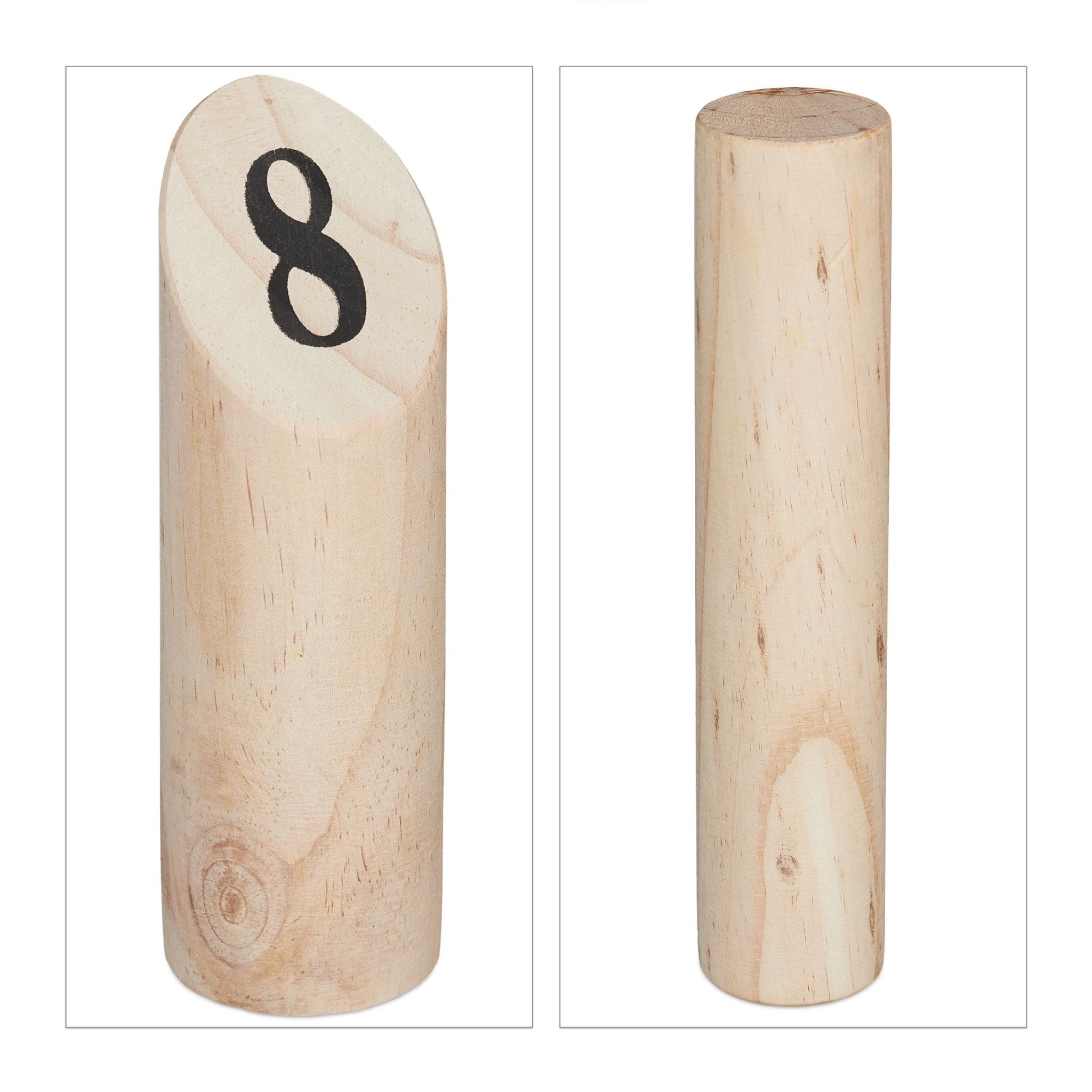 Kubb mit Transportbox Hellbraun von Relaxdays