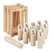 Kubb mit Transportbox Hellbraun von Relaxdays
