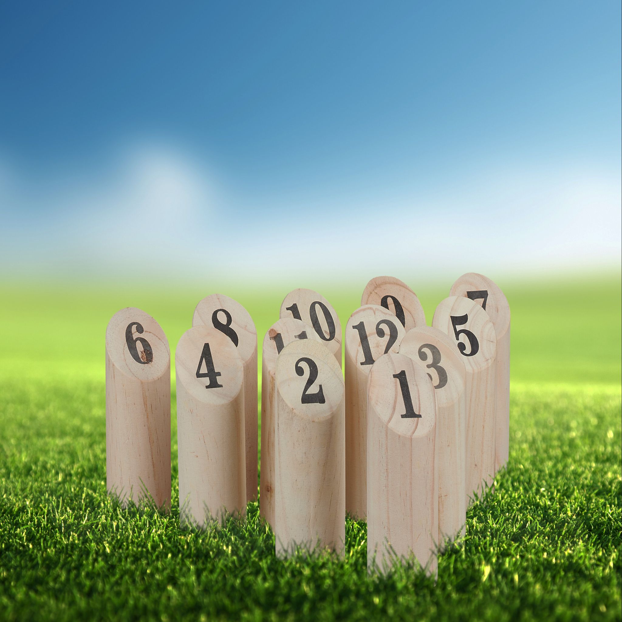 Kubb mit Transportbox Hellbraun von Relaxdays