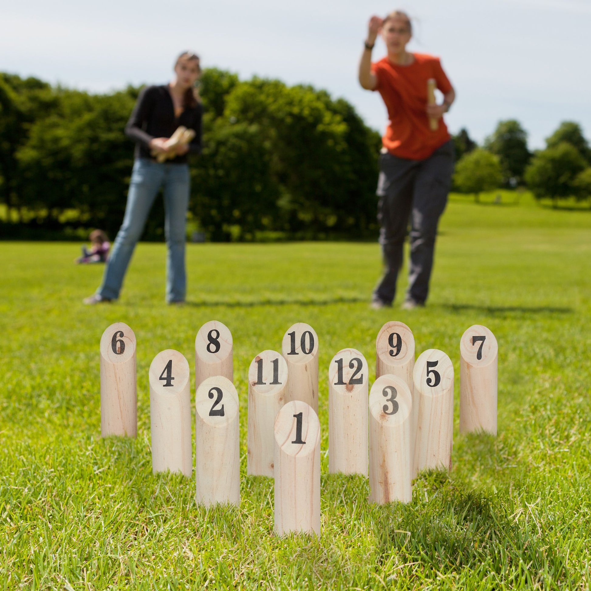 Kubb mit Transportbox Hellbraun von Relaxdays