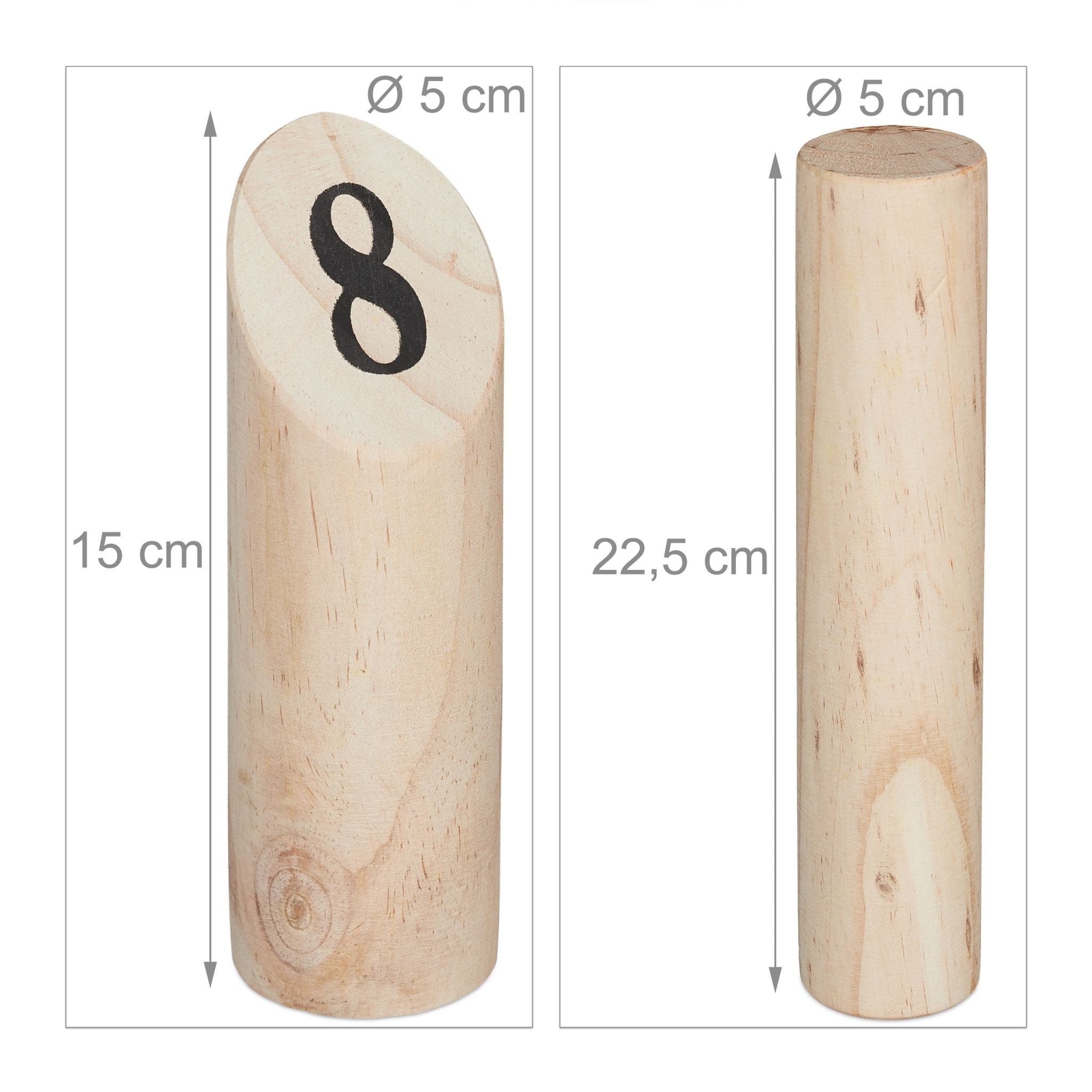 Kubb mit Transportbox Hellbraun von Relaxdays