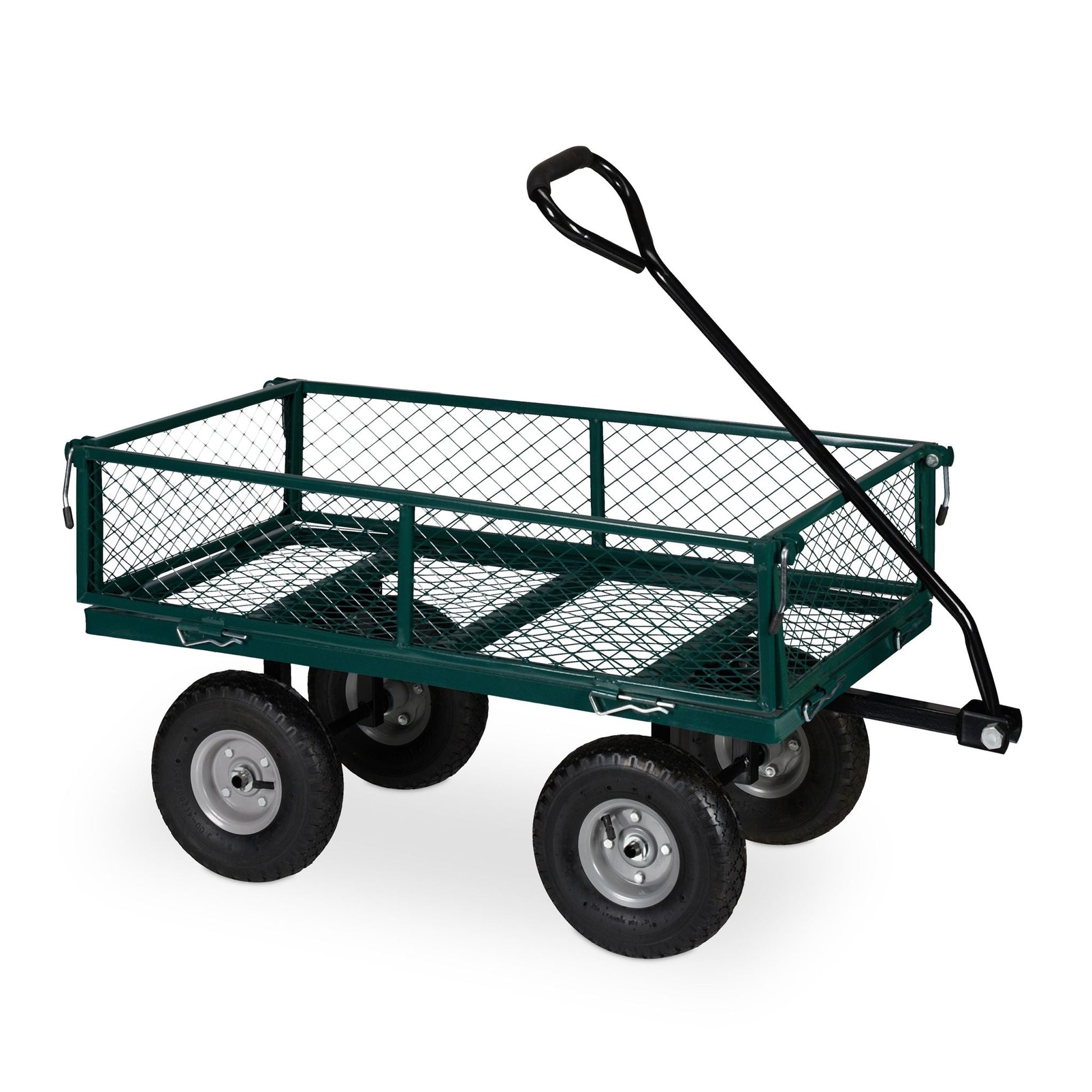 Handwagen Dunkelgrün-Schwarz von Relaxdays