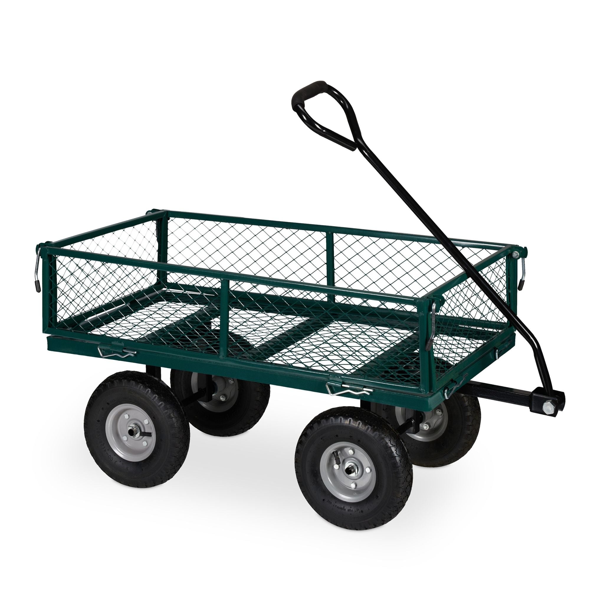 Handwagen Dunkelgrün-Schwarz von Relaxdays