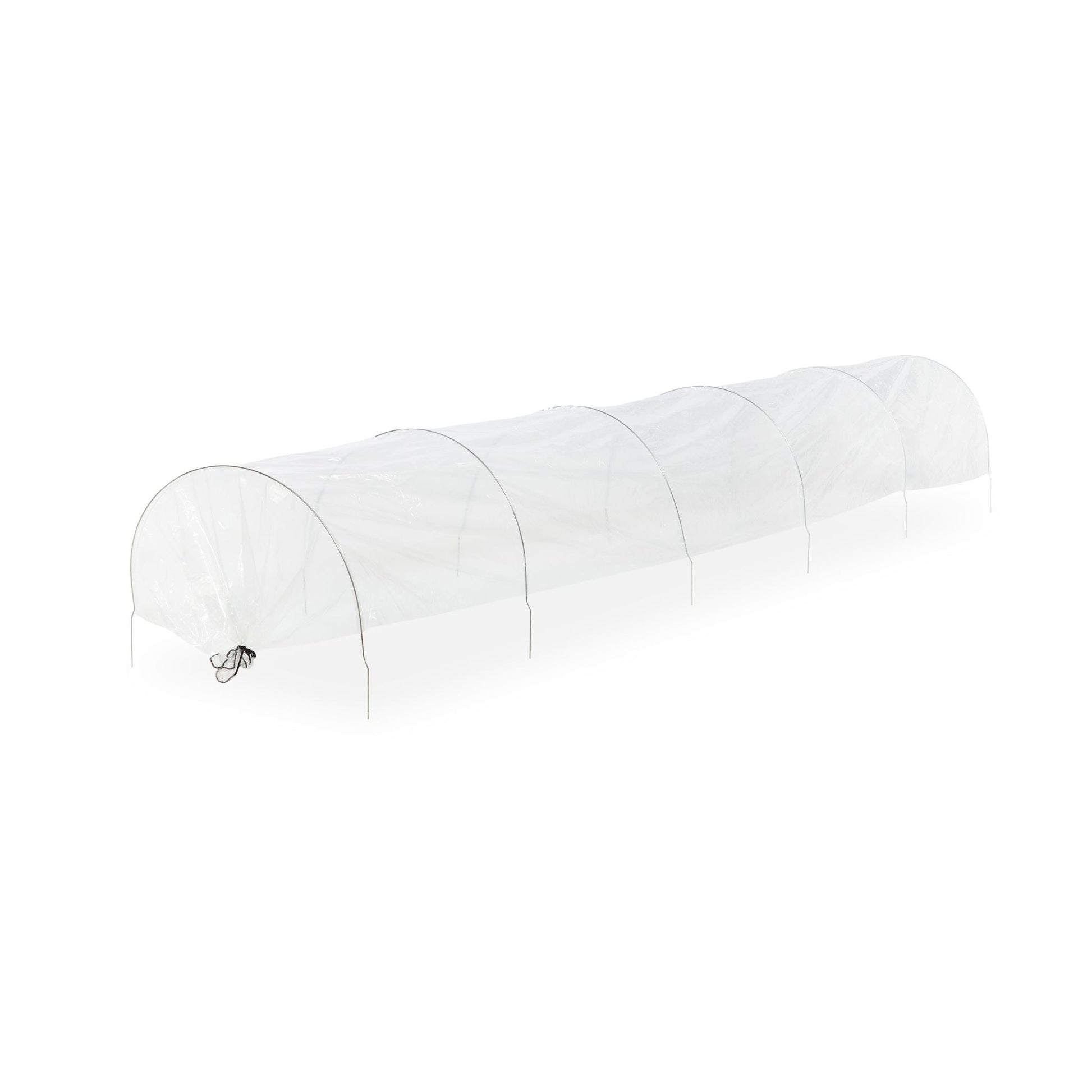 Pflanztunnel Garten 3,7 m Silber-Transparent von Relaxdays