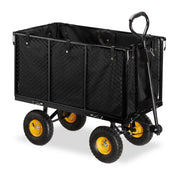 Hoher Handwagen für den Garten Gelb-Schwarz von Relaxdays
