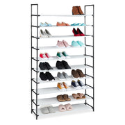 Schuhregal Stecksystem XXL Weiss-Schwarz von Relaxdays