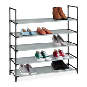 Schuhregal Stecksystem XL Schwarz-Grau von Relaxdays