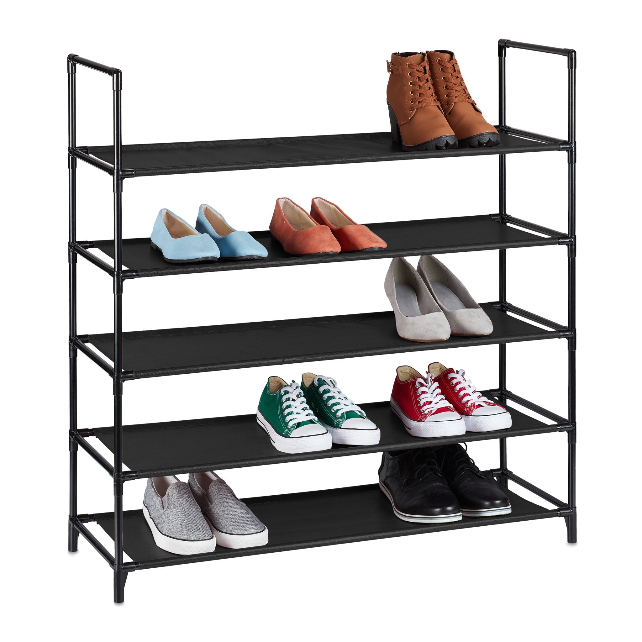 Schuhregal Stecksystem XL Schwarz von Relaxdays