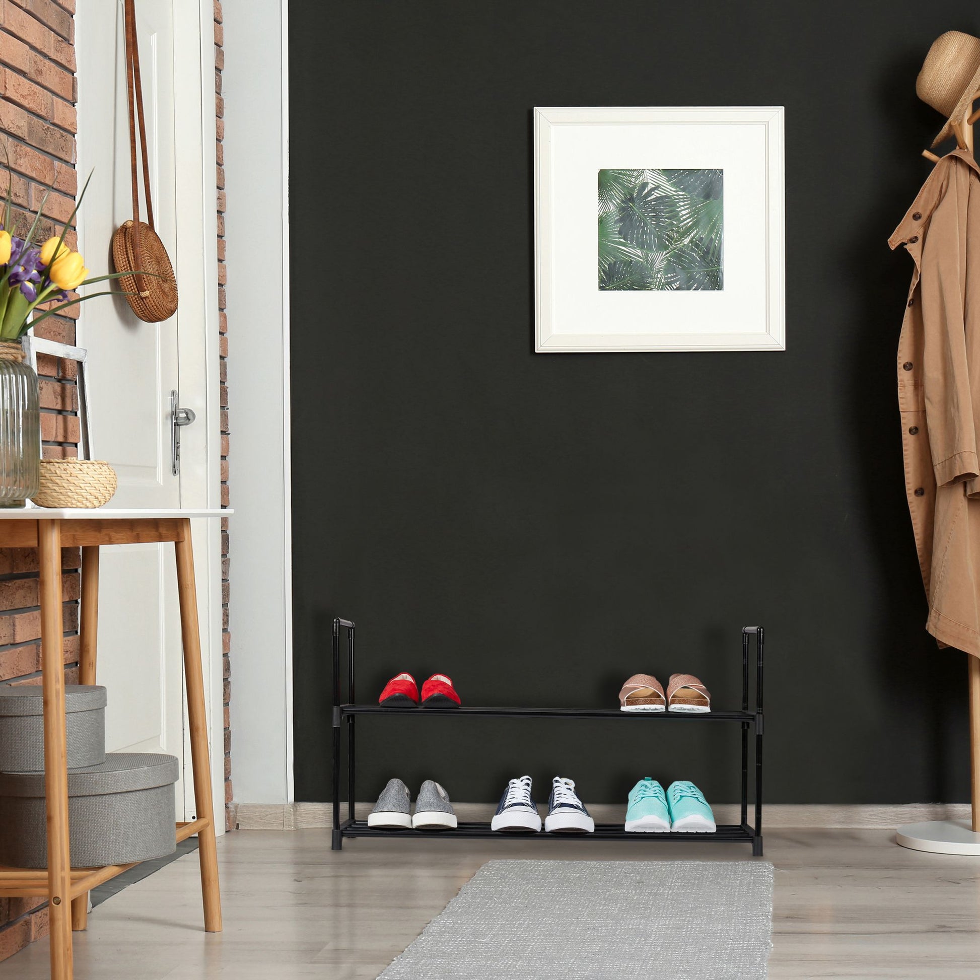 Schuhregal Metall Schwarz von Relaxdays