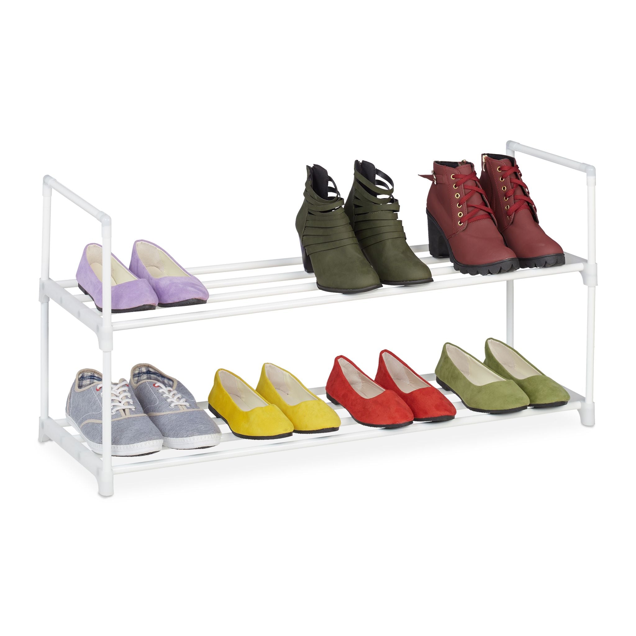 Schuhregal Metall Weiss von Relaxdays