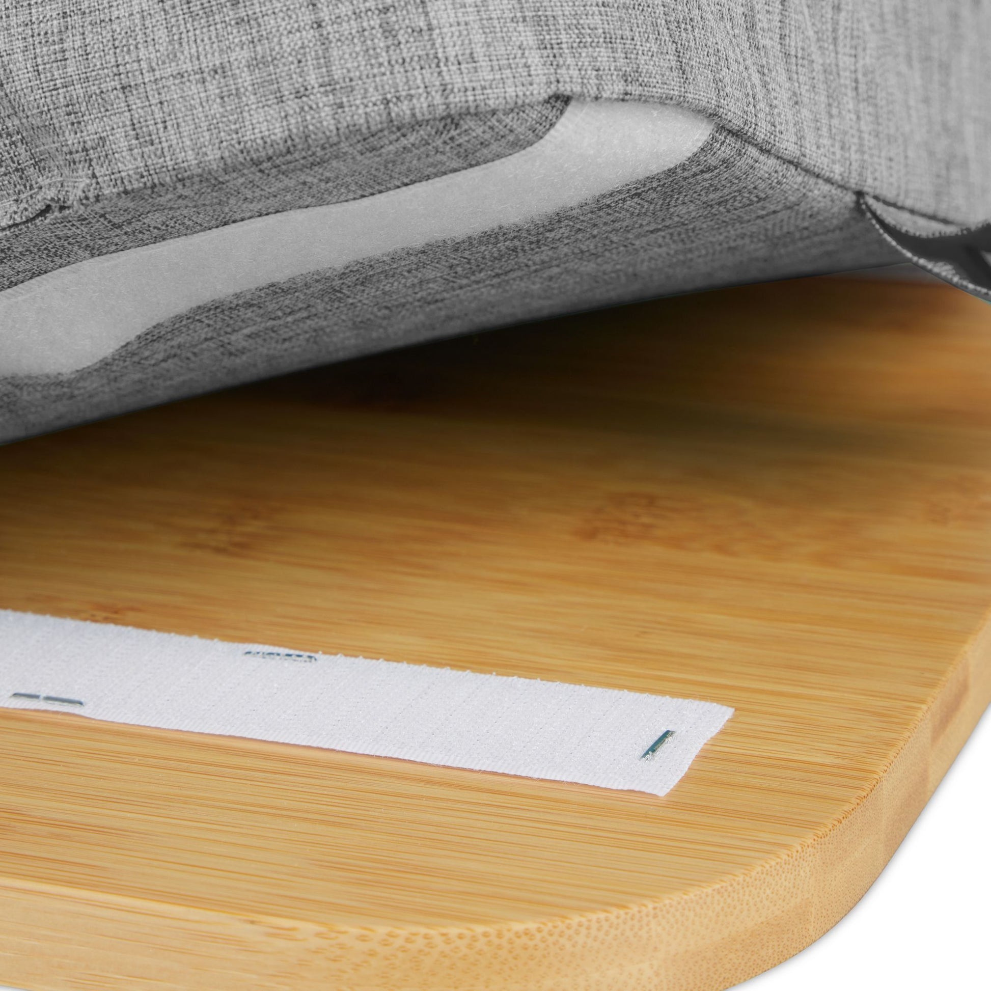 Laptopkissen mit Bambusablage Hellbraun-Grau von Relaxdays