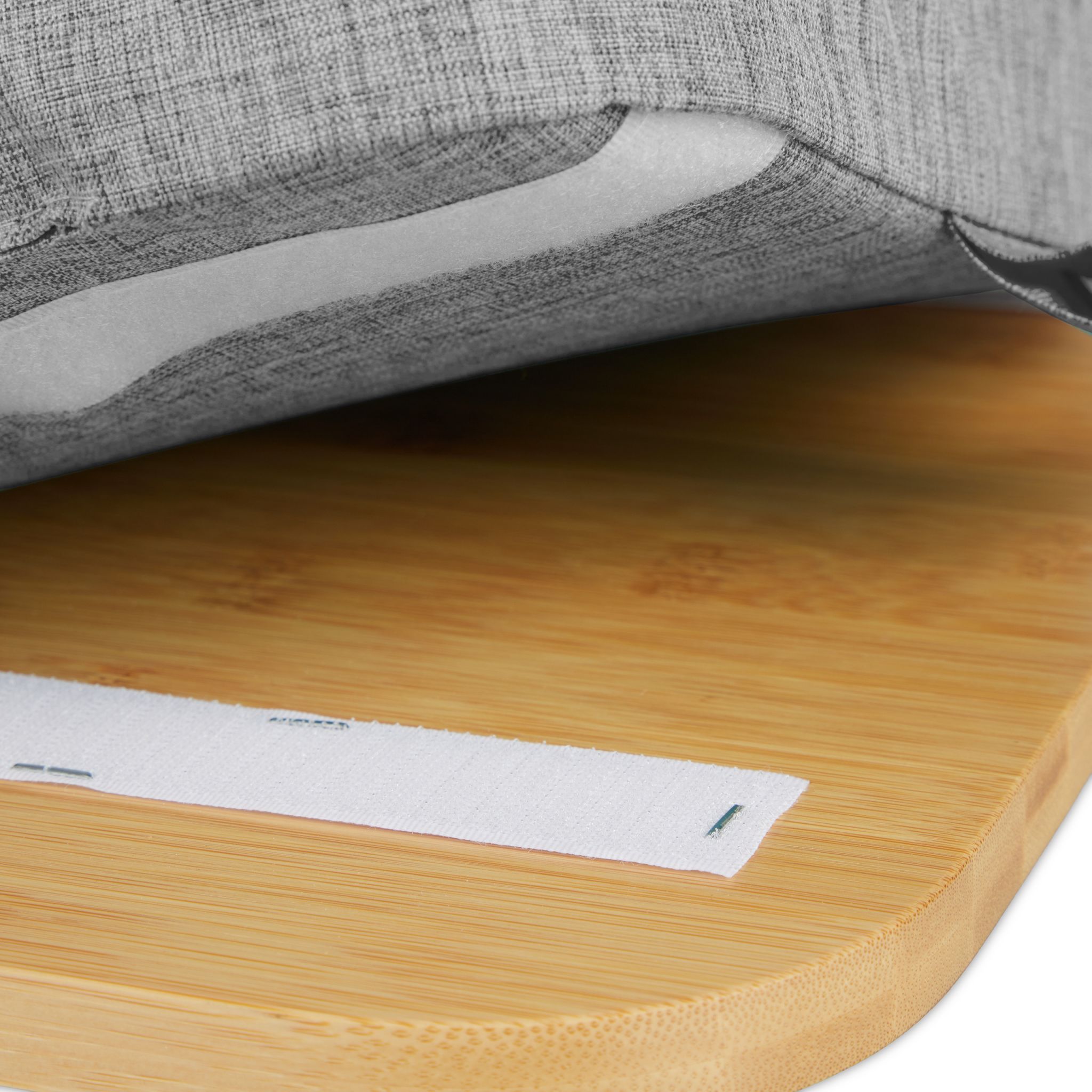 Laptopkissen mit Bambusablage Hellbraun-Grau von Relaxdays