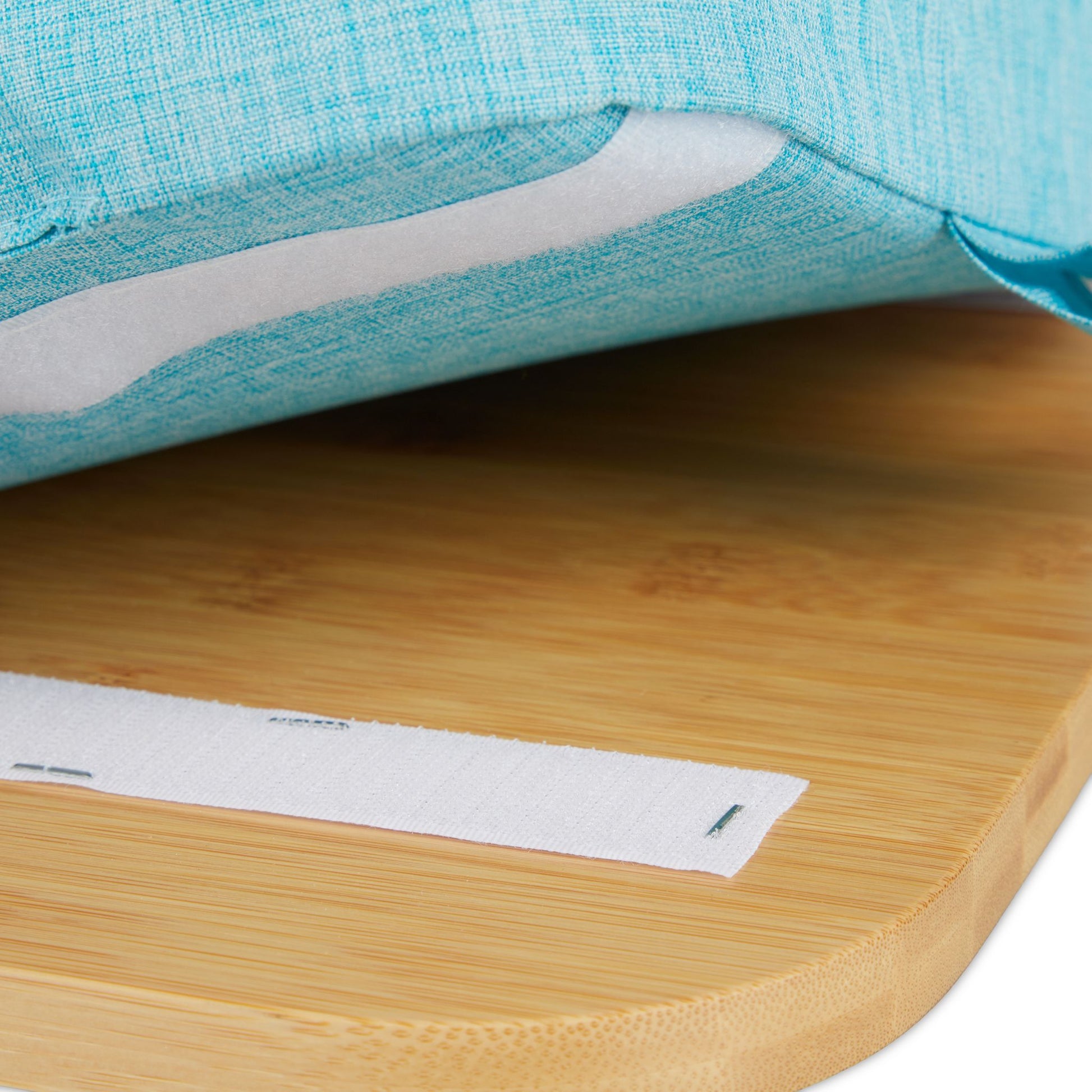 Laptopkissen mit Bambusablage Blau-Hellbraun von Relaxdays