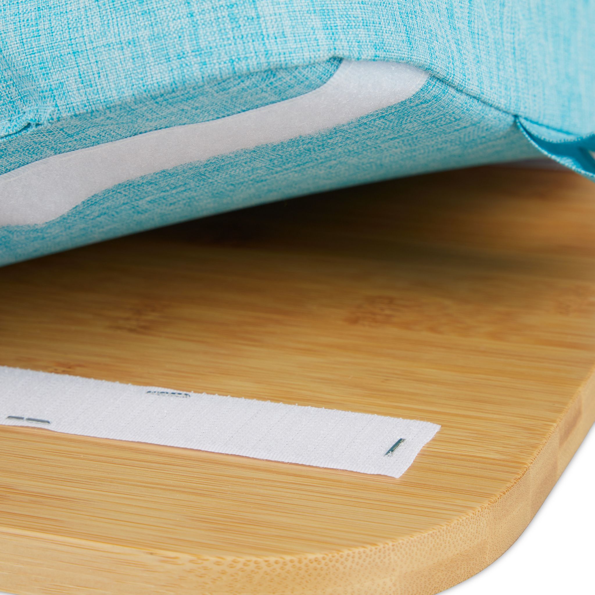 Laptopkissen mit Bambusablage Blau-Hellbraun von Relaxdays