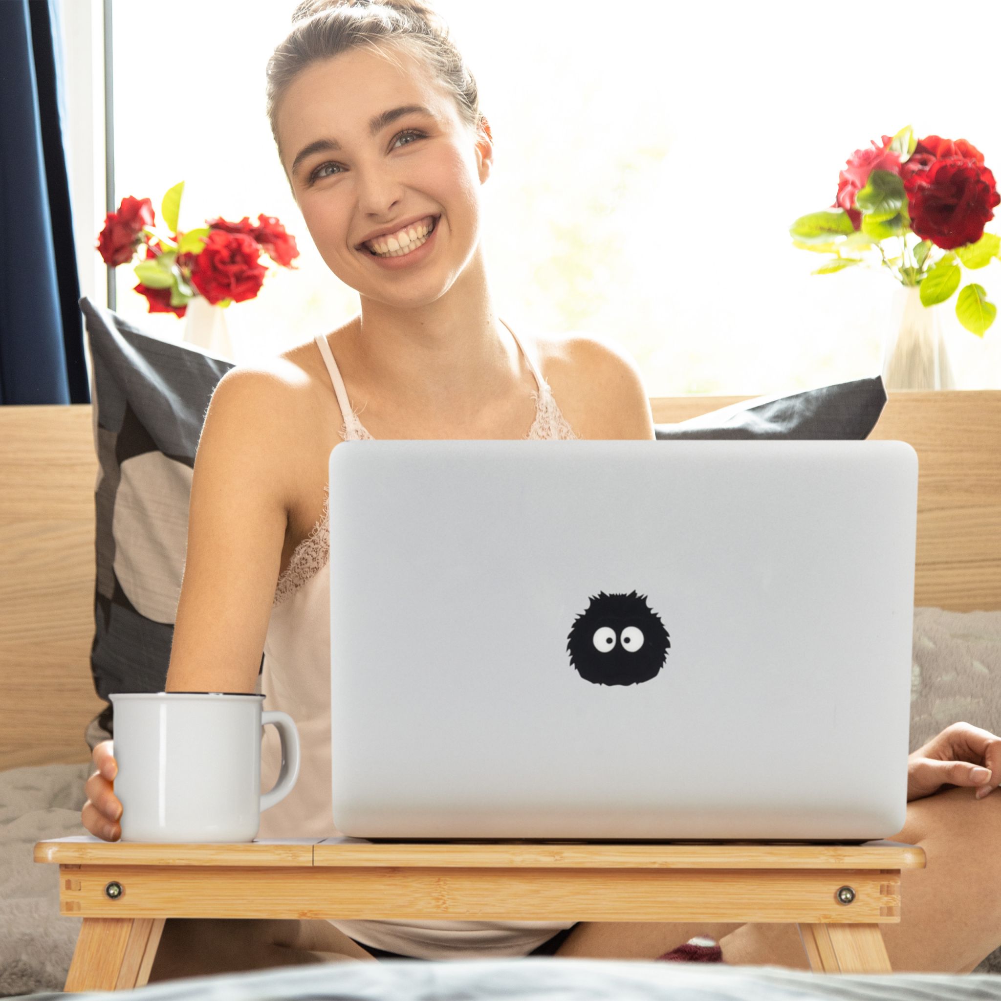 Klappbarer Laptoptisch Bambus Hellbraun von Relaxdays