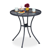 Gartentisch mit Schirmloch Anthrazit von Relaxdays