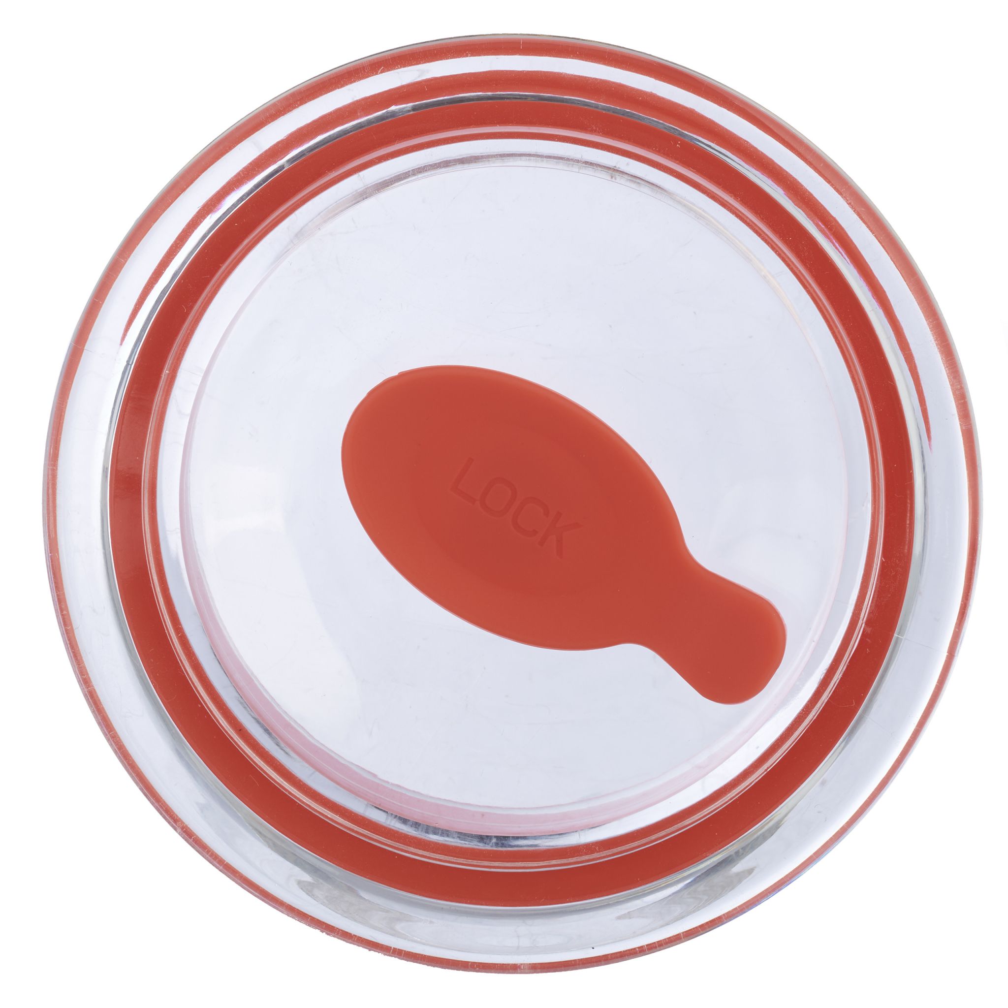 Vorratsgläser 4er-Set mit Deckel Rot-Transparent