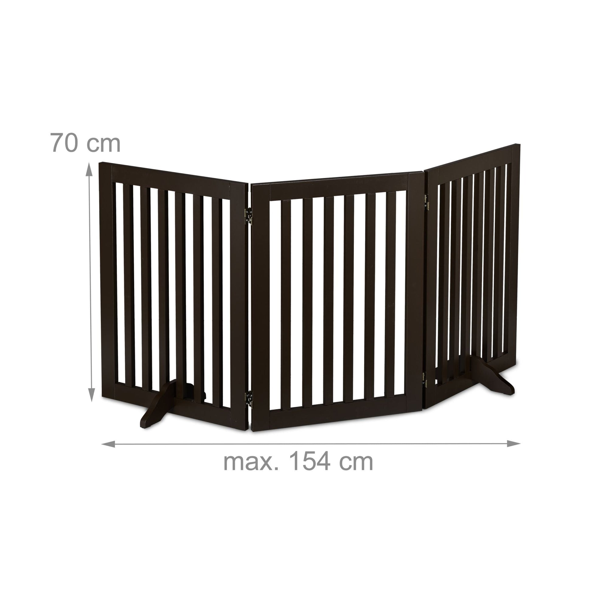 Absperrgitter 70cm Dunkelbraun von Relaxdays