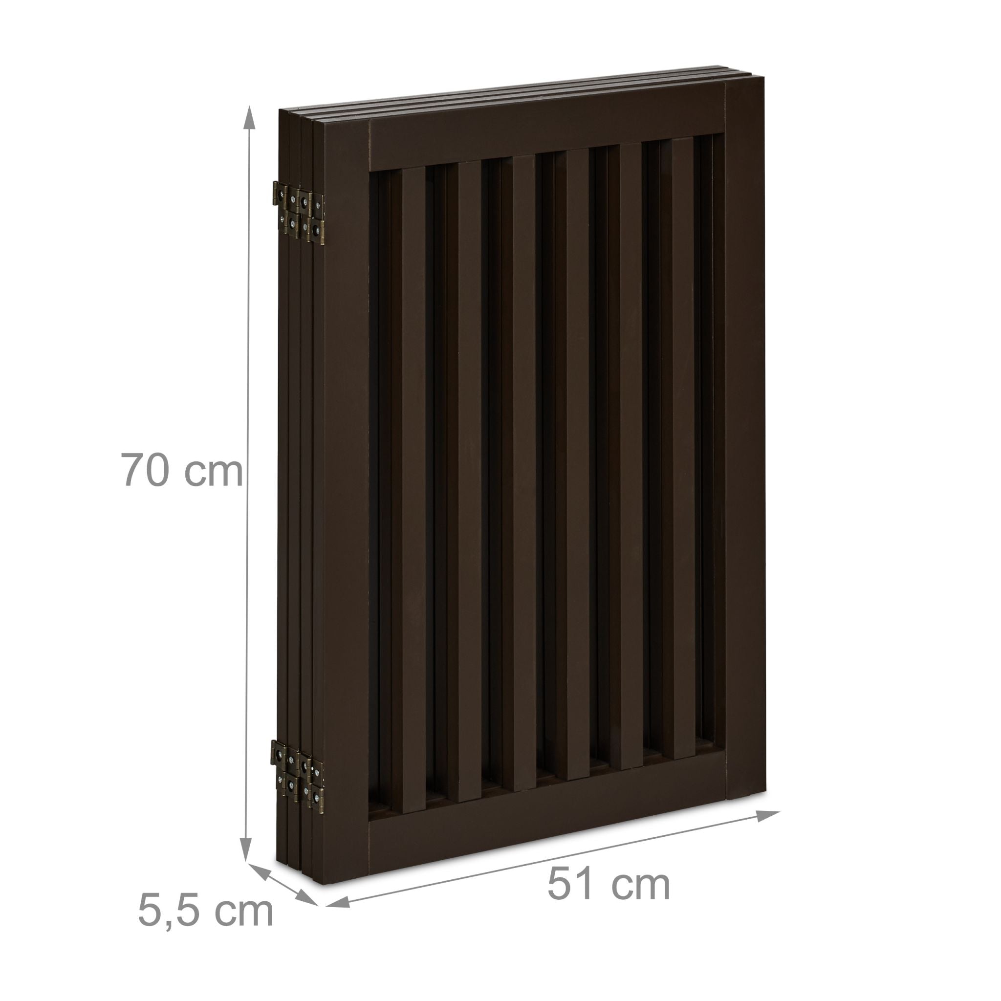 Absperrgitter 70cm Dunkelbraun von Relaxdays