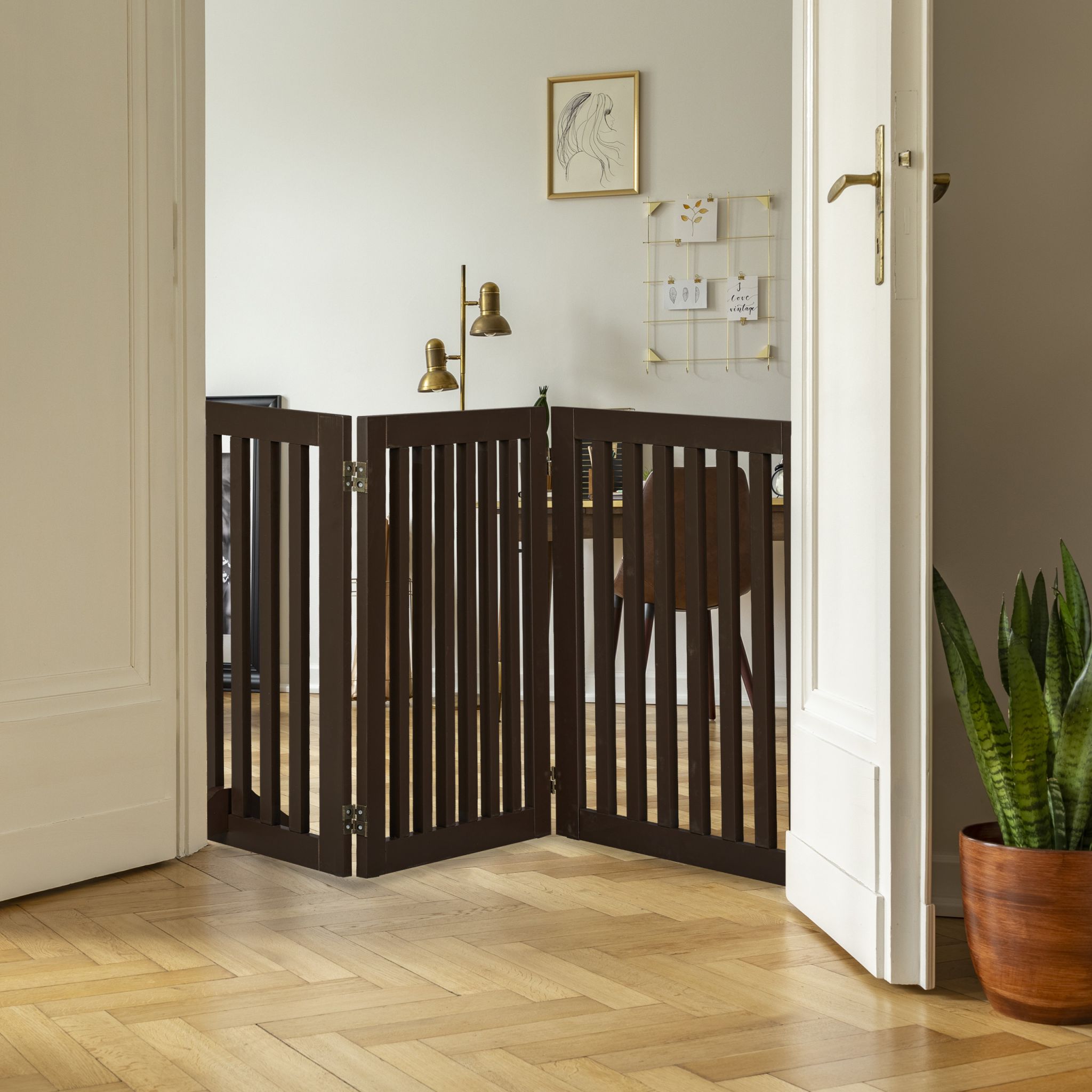 Absperrgitter 70cm Dunkelbraun von Relaxdays