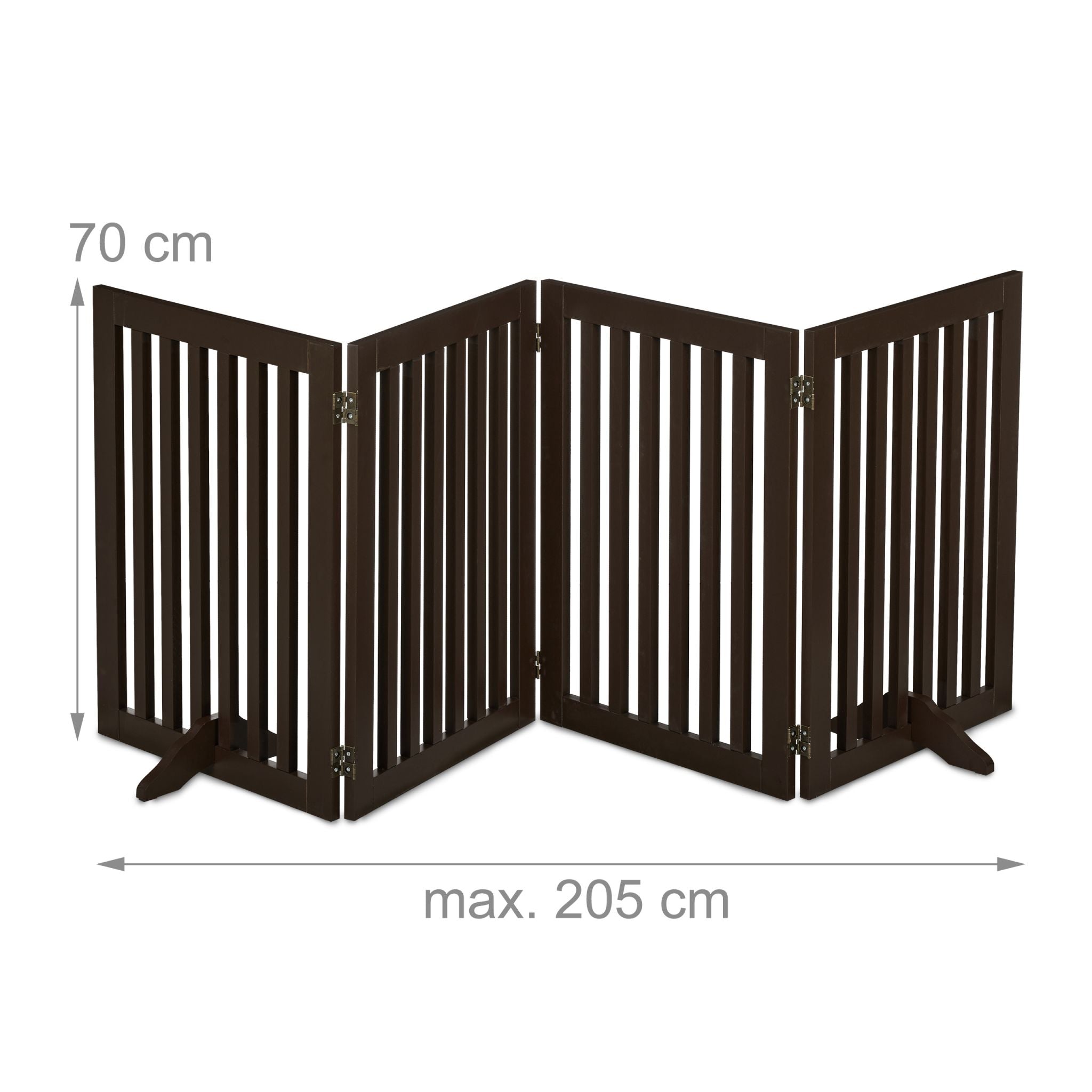Absperrgitter 70cm Dunkelbraun von Relaxdays