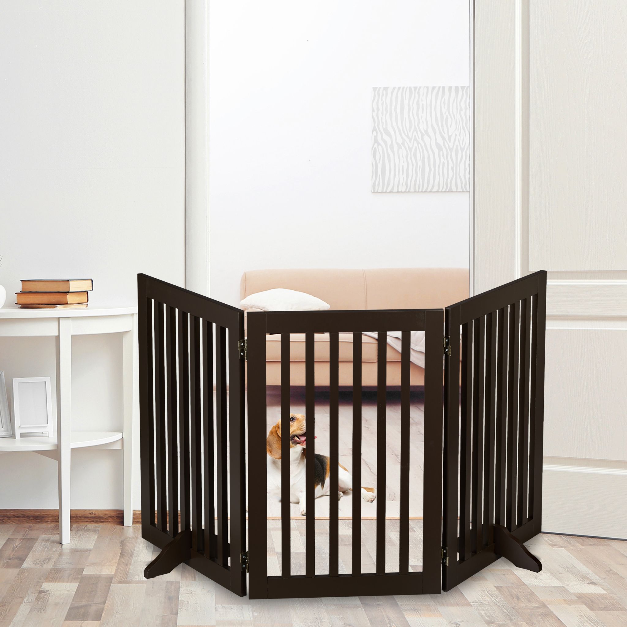 Absperrgitter 92cm Dunkelbraun von Relaxdays