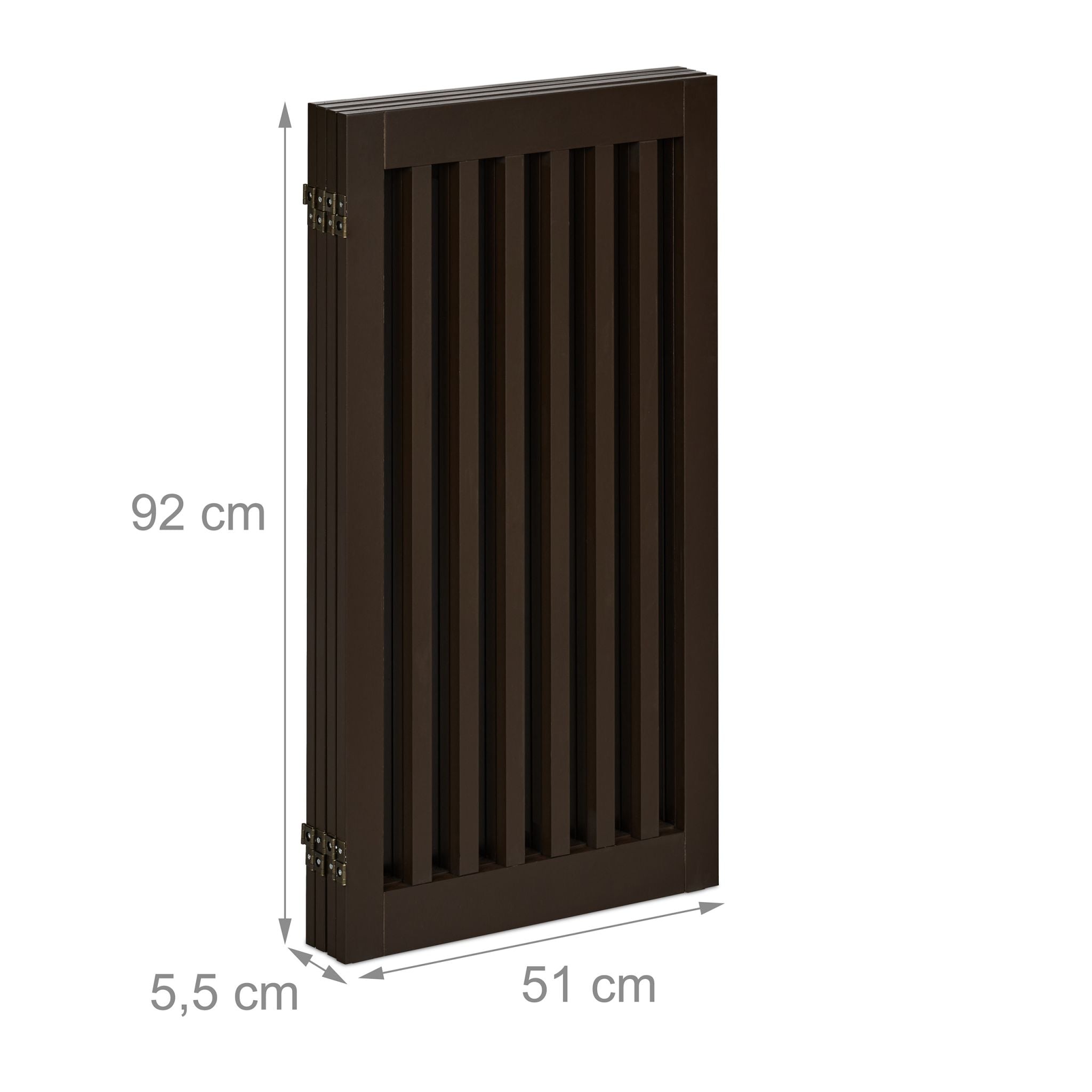 Absperrgitter 92cm Dunkelbraun von Relaxdays