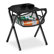 Klapphocker bis 120 kg Schwarz von Relaxdays