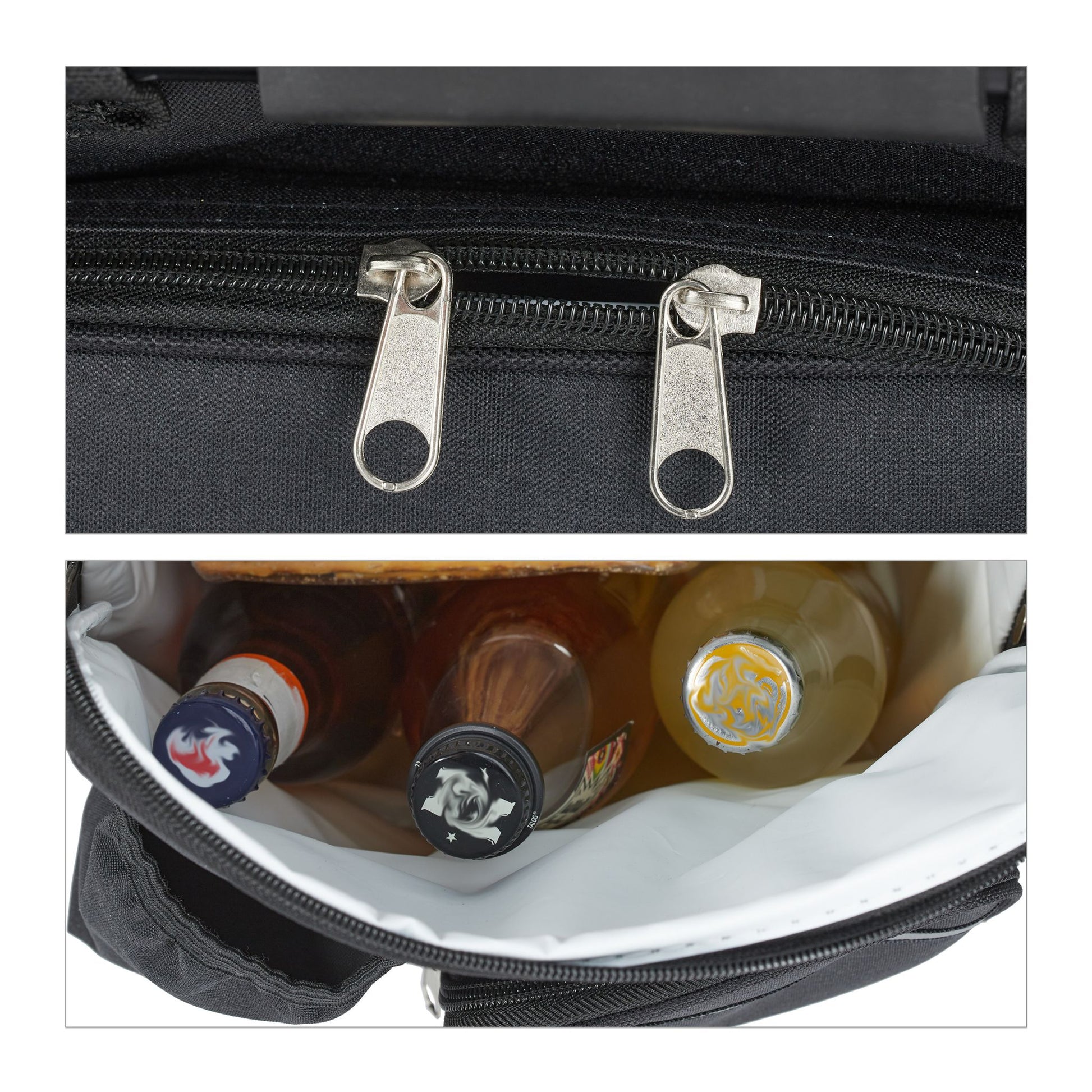 Klappbarer Campinghocker mit Tasche Schwarz von Relaxdays