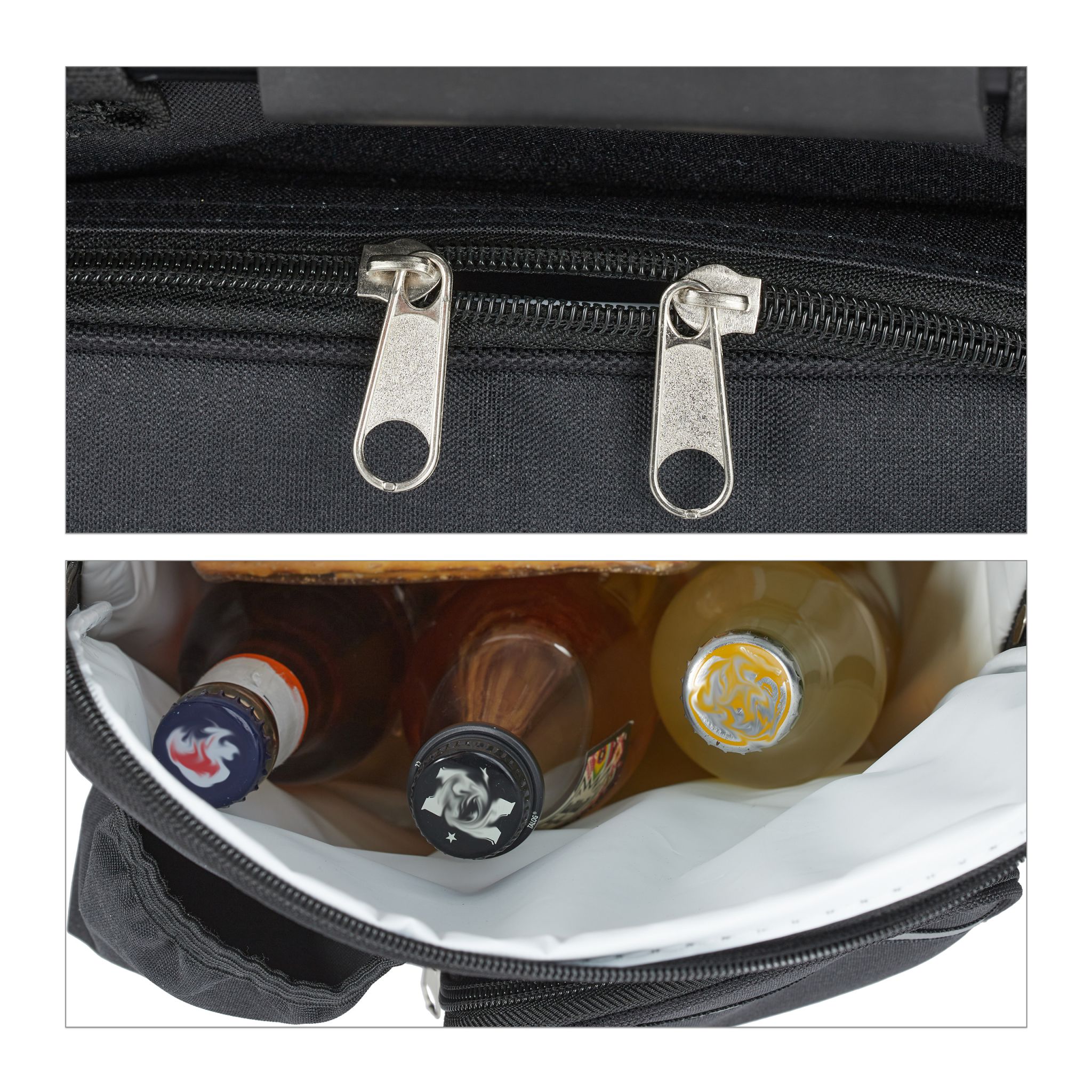 Klappbarer Campinghocker mit Tasche Schwarz von Relaxdays