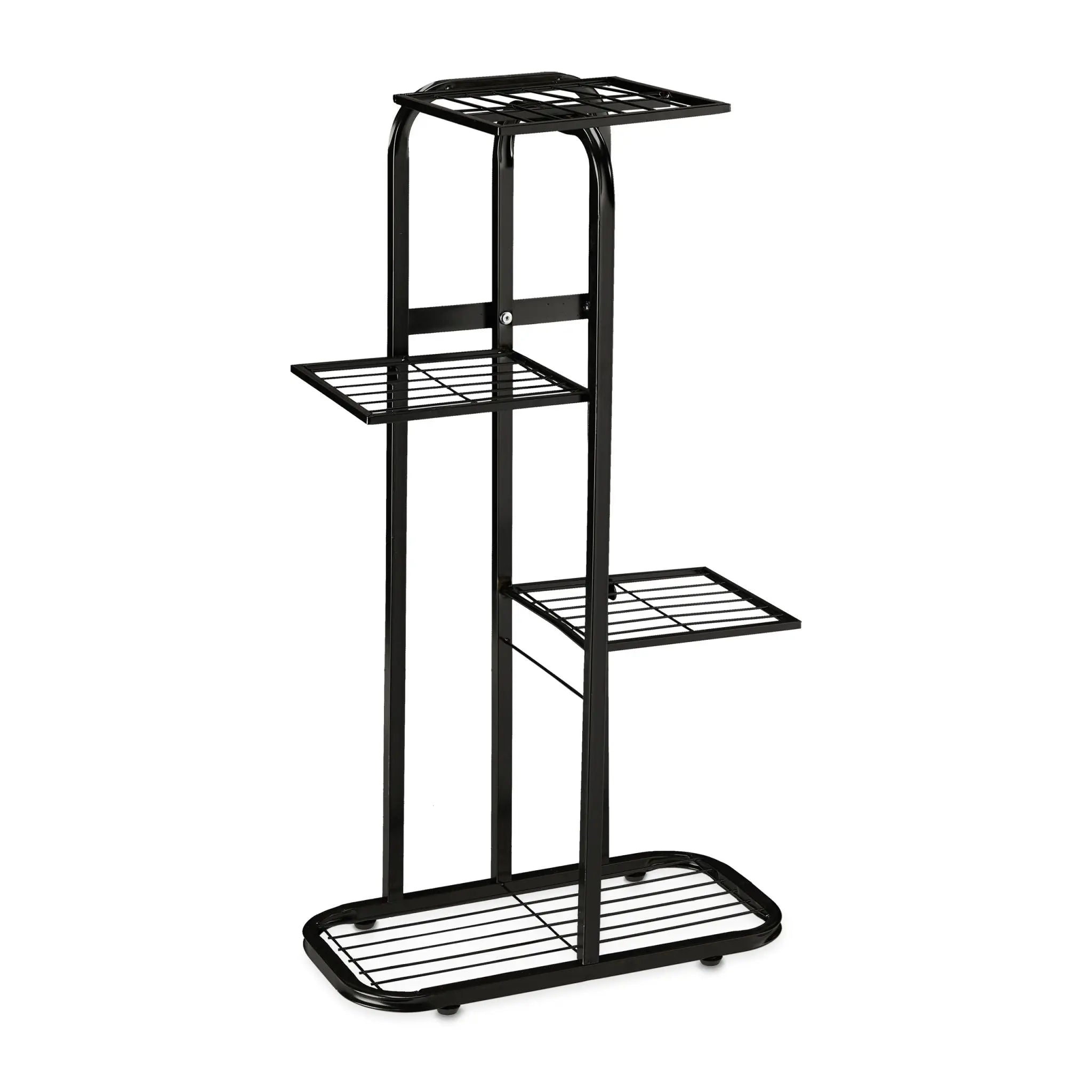 Blumentreppe Metall 4 Etagen Schwarz von Relaxdays