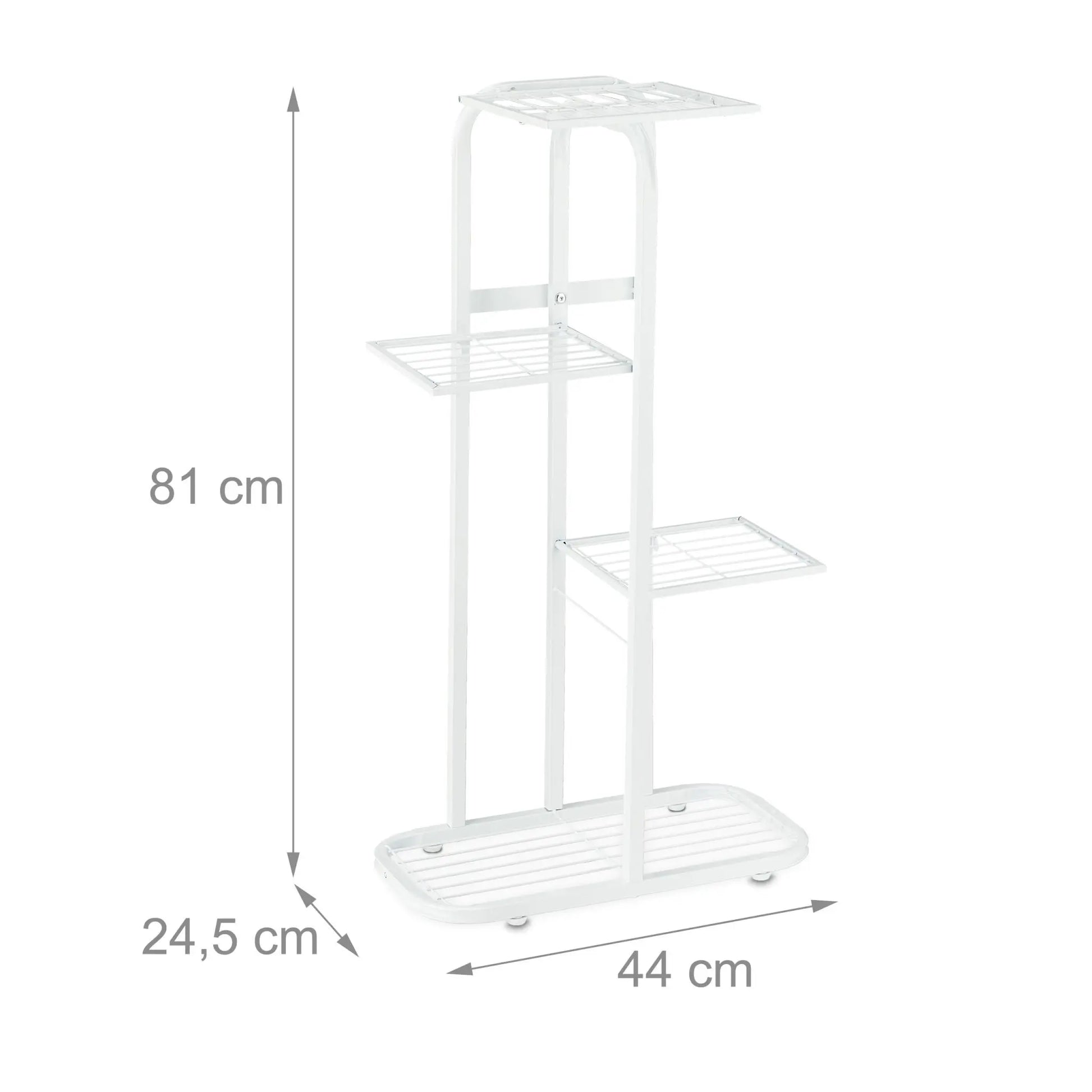 Blumentreppe Metall 4 Etagen Weiss von Relaxdays