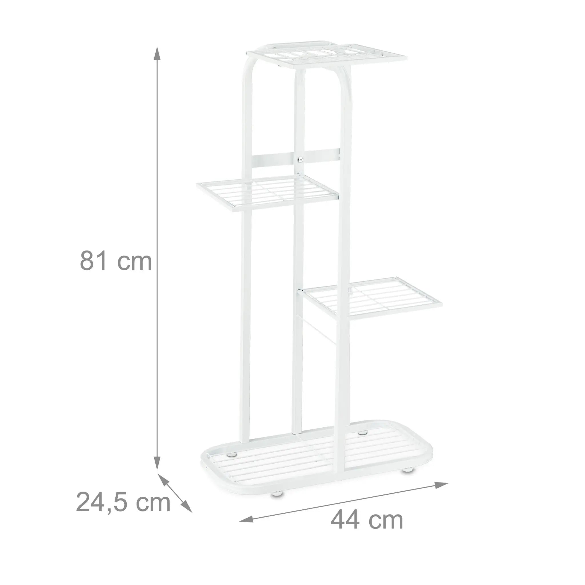 Blumentreppe Metall 4 Etagen Weiss von Relaxdays
