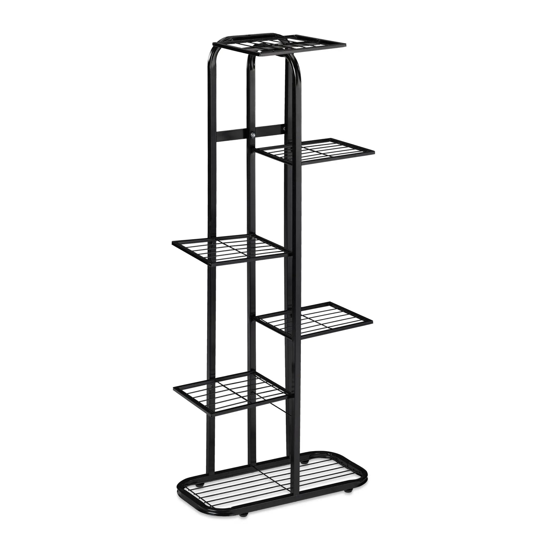 Blumentreppe Metall 6 Etagen Schwarz von Relaxdays
