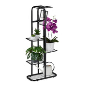 Blumentreppe Metall 6 Etagen Schwarz von Relaxdays