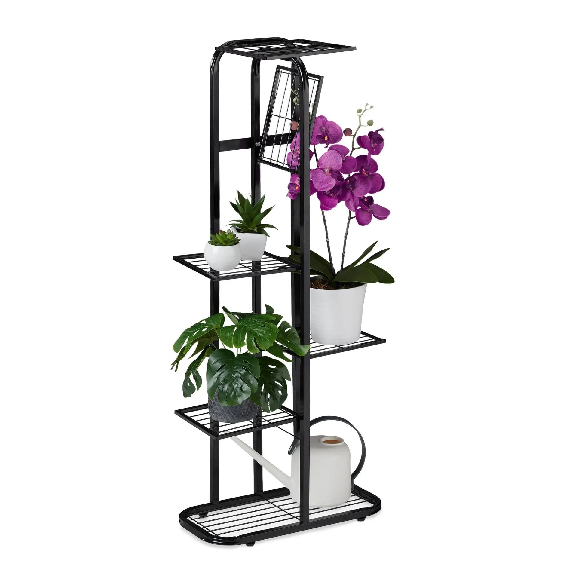 Blumentreppe Metall 6 Etagen Schwarz von Relaxdays