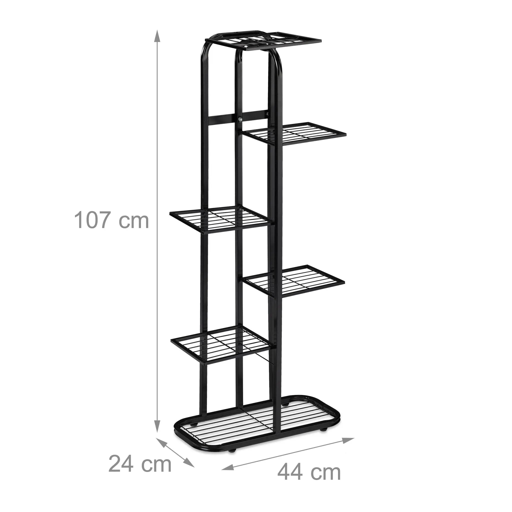 Blumentreppe Metall 6 Etagen Schwarz von Relaxdays